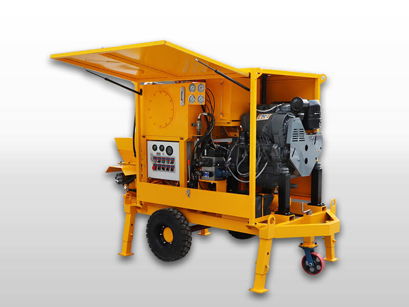 concrete pump with diesel engine